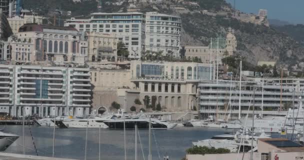 Puerto Hercule Condamine Principado Mónaco — Vídeo de stock