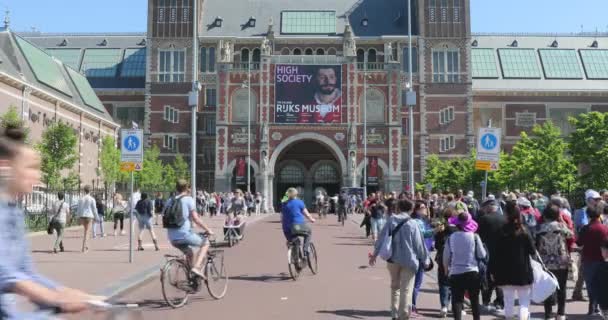 Amsterdam Nederland Mei 2018 Het Rijksmuseum Een Nederlandse Nationale Museum — Stockvideo