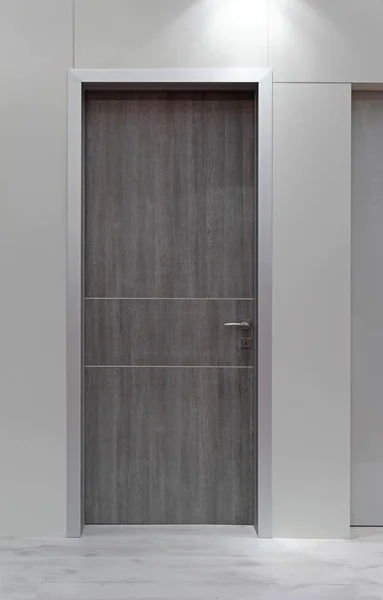 Grey Panel Door New Home Interior — Stock Photo, Image