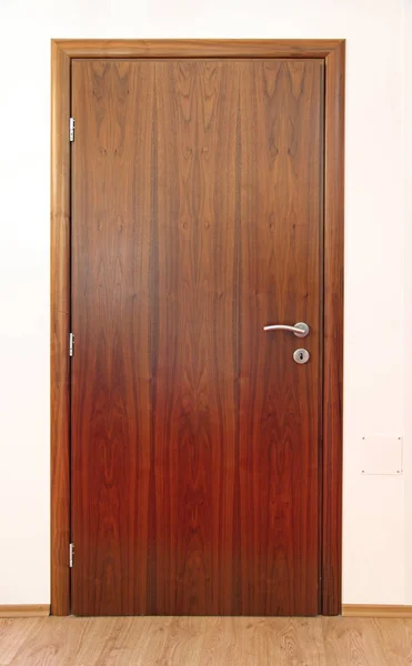 Puerta Panel Madera Interior Del Nuevo Hogar — Foto de Stock