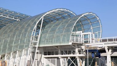 Tren İstasyonu kemer cam yapı bağlantı noktası Venedik