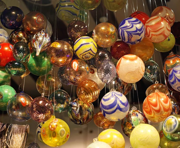 Färgglada Murano Glas Grannlåt Juldekoration — Stockfoto