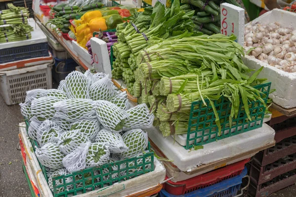 Warzywa Owoce Targu Ulicznego Chinach — Zdjęcie stockowe