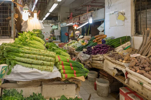 Čerstvá Zelenina Farmářský Trh Hong Kongu — Stock fotografie