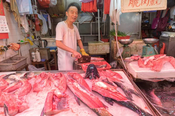 Kowloon Hong Kong April 2017 Yuen Street Farmers Market Interior — Stock Photo, Image