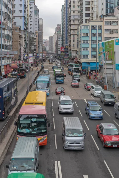 Kowloon Hong Kong Апреля 2017 Года Argyle Street Traffic Mong — стоковое фото