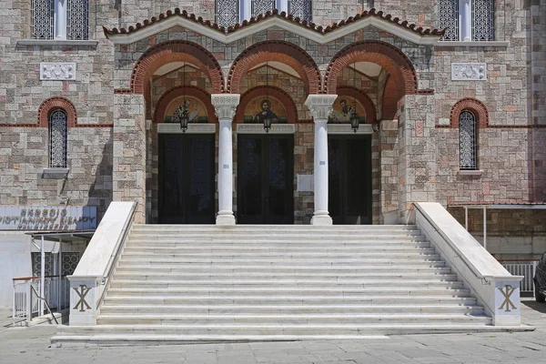 Piraeus Grecia Mayo 2015 Santa Iglesia Cristiana Ortodoxa Agia Triada — Foto de Stock