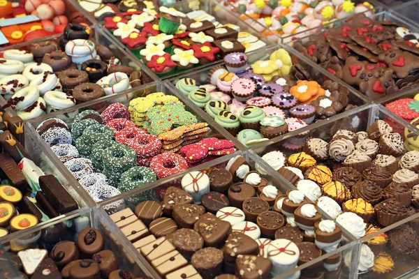 Chocolates Dulces Pralines Tienda Dulces — Foto de Stock