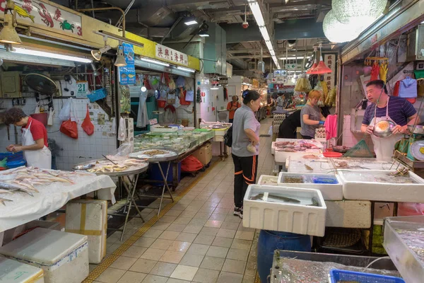 Kowloon Hong Kong Abril 2017 Yuen Street Farmers Market Interior —  Fotos de Stock