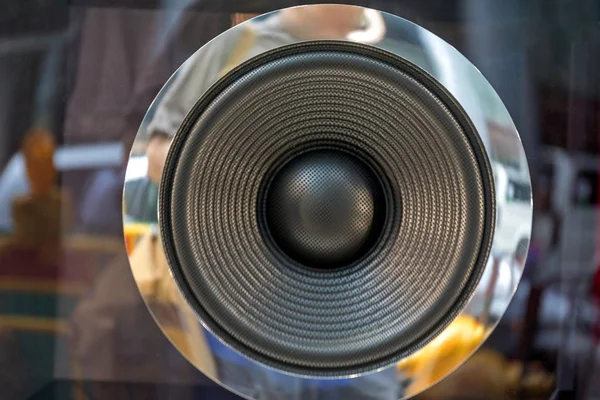 Grande Black Audio Music Speaker Woofer — Fotografia de Stock