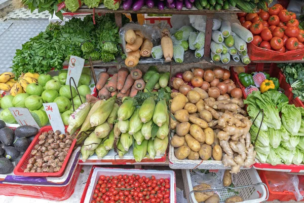 Vegetables Market Stall Soho Hong Kong — Stock Photo, Image