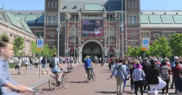 Amsterdam Nizozemsko Května 2018 Holandské Národní Muzeum Umění Historie Rijksmuseum — Stock video