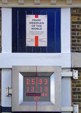 London, United Kingdom - February 06, 2007: Prime Meridian of the World at Greenwich in London, United Kingdom. clipart