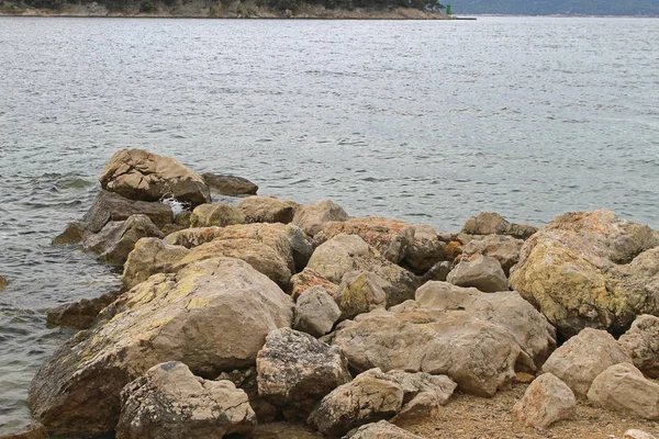 Big Stones Sea Coast Cres Island Croatia — Stock Photo, Image