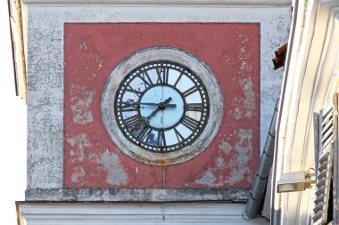 Roma numaraları Rovinj Hırvatistan ile eski saat