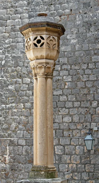 Very Old Medieval Style Pillar Dubrovnik — Stock Photo, Image