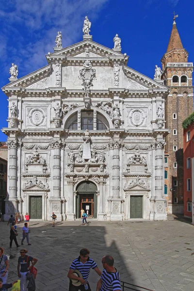 Βενετία Ιταλία Ιούνιος 2010 San Moise Μπαρόκ Στυλ Ρωμαιοκαθολική Εκκλησία — Φωτογραφία Αρχείου
