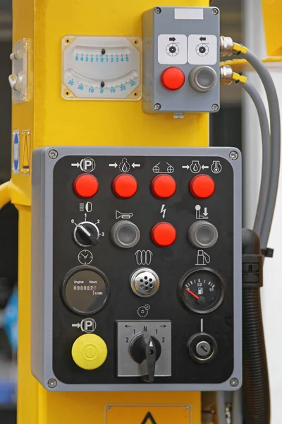 Control Panel Info Board Construction Machinery — Stock Photo, Image