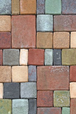 Renkli zemin tuğla mozaik desen arka planda