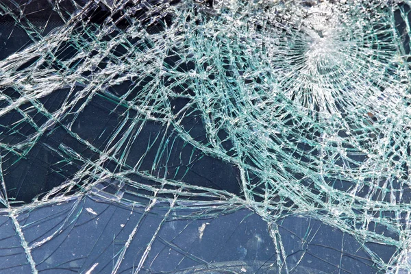 Shattered Glass Broken Windscreen Traffic Accident — Stock Photo, Image
