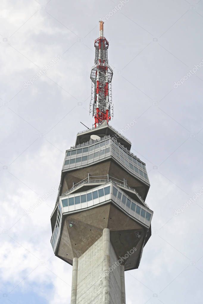 New Avala TV Tower in Belgrade Serbia