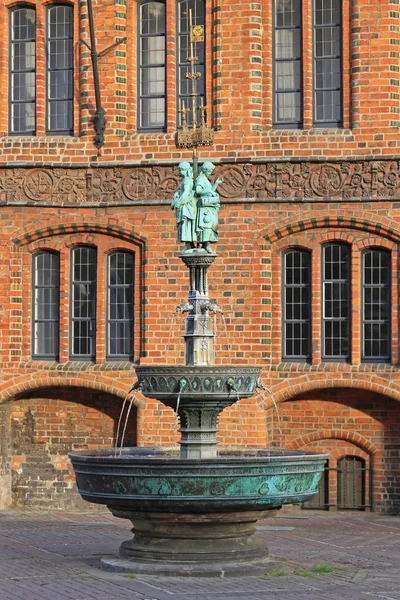 Hanover Germany May 2011 Fountain Bronze Sculptures Marktkirche Hannover Germany — Stock Photo, Image