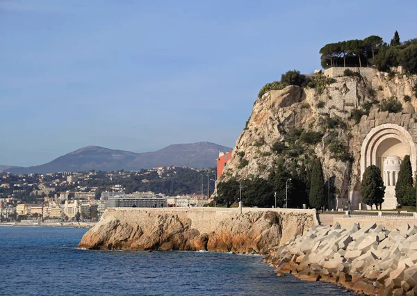 Costa Del Mar Mediterraneo Costa Azzurra Nizza Francia — Foto Stock