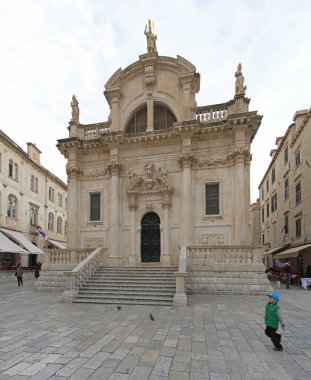 Dubrovnik, Hırvatistan - 19 Nisan 2011: Katolik Kilisesi, Saint Blaise Dubrovnik, Hırvatistan.