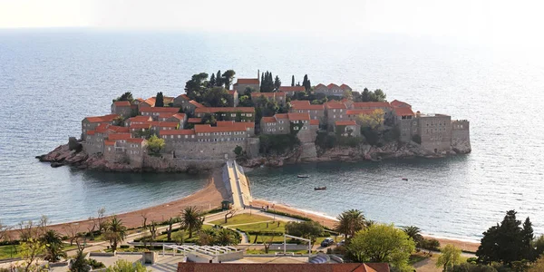 Sveti Stefan Montenegro April 2011 Islet Resort Town Adriatic Sea — Stock Photo, Image