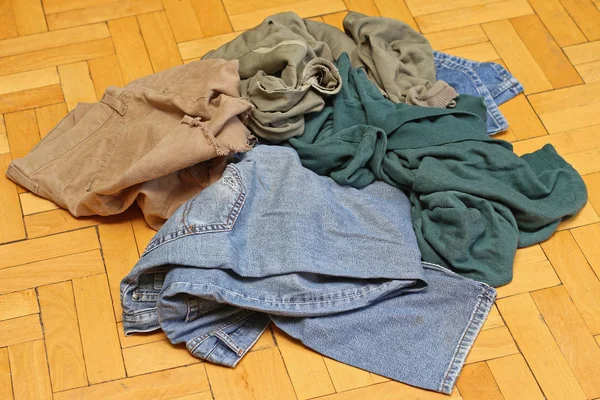 Bunch Old Worn Out Old Clothes — Stock Photo, Image