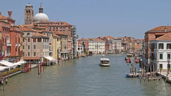 Der Canal Grande Bei Sonnigem Wetter Venedig — Stockfoto