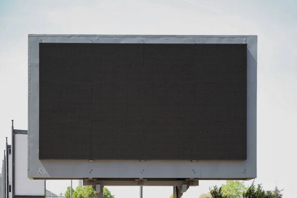 Пустой Черный Экран Рекламного Щита — стоковое фото