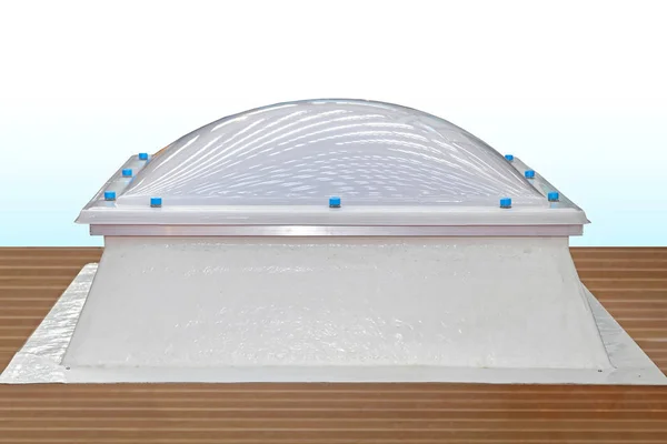 Polycarbonate White Skylight Dome Top Building — Stock Photo, Image