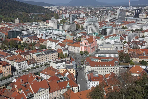 Ljubljana Slowenien Oktober 2014 Architektur Der Innenstadt Bei Sonnigem Wetter — Stockfoto