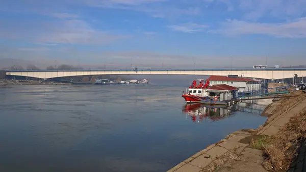 Branko Brug Sava Rivier Belgrado — Stockfoto