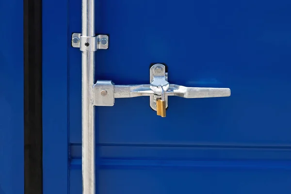 Closed Container Door Latch Padlock — Stock Photo, Image