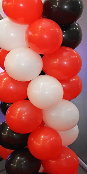 Bando Balões Coloridos Látex Redemoinho Para Partido — Fotografia de Stock