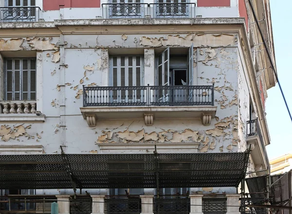 Edificio Abbandonato Trascurato Decadimento Urbano Atene Grecia — Foto Stock