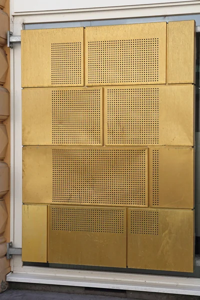 Estrutura Metal Dourado Edifício Exterior — Fotografia de Stock