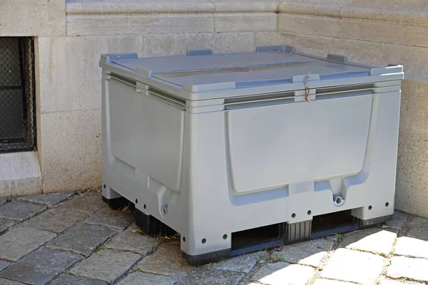 Palettenbox Für Den Transport Von Gütern Kunststoffbehälter — Stockfoto