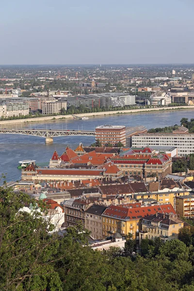 Budapest Södra Från Citadella Afternoon Stadsbilden — Stockfoto