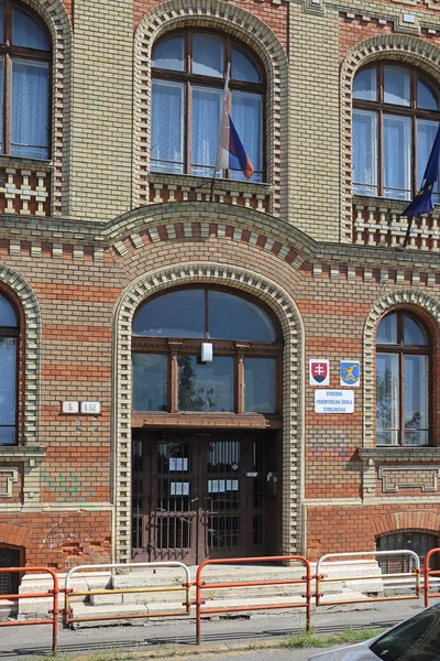 Bratislava Slovakya Temmuz 2015 Entrace Mühendislik Orta Okul Eğitim Binasına — Stok fotoğraf