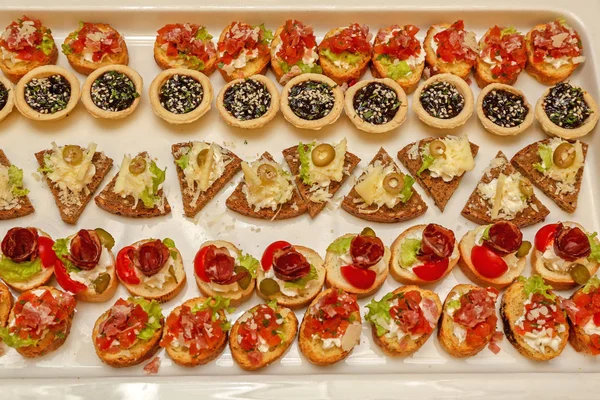 Small Bite Party Food Buffet Variety — Stock Photo, Image