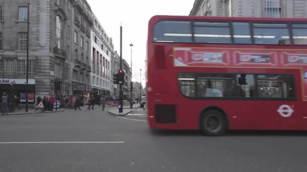 London United Kingdom January 2013 Winter Day Traffic Regent Street — Stock Video