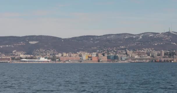 Industrial Zone Haven Van Triëst Italië — Stockvideo