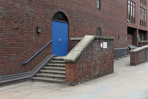 Entrée Escalier Porte Bleue Londres — Photo