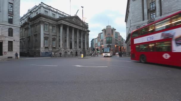 Лондон Великобритания Ноября 2013 Года Mansion House Street View Winter — стоковое видео
