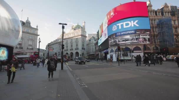 London Egyesült Királyság 2013 November Piccadilly Circus Tér Nagy Led — Stock videók