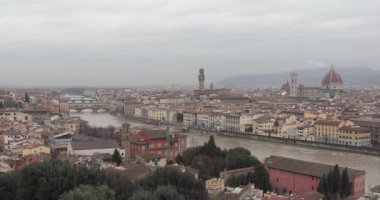 Kış Cityscape Floransa Toskana İtalya