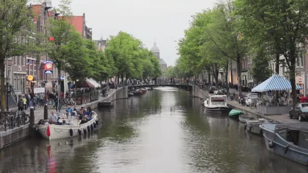 Amsterdam Países Bajos Mayo 2018 First Famous Bulldog Energy Coffeeshop — Vídeo de stock